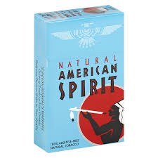 American Spirit Light Blue Box